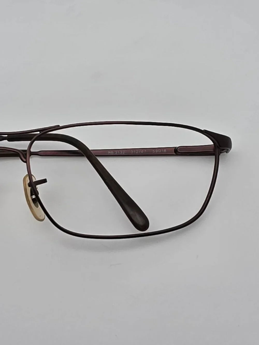 Ray-Ban RB3132 012/47 Brown Aviator Sunglasses Frame w Flexhinge Italy 59-18-130